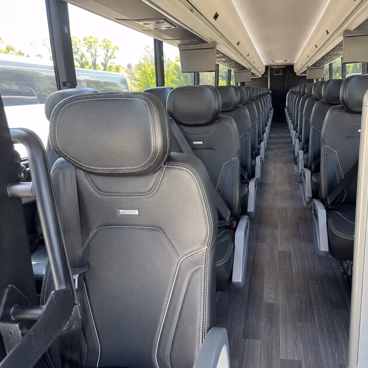 medford charter bus rental interior