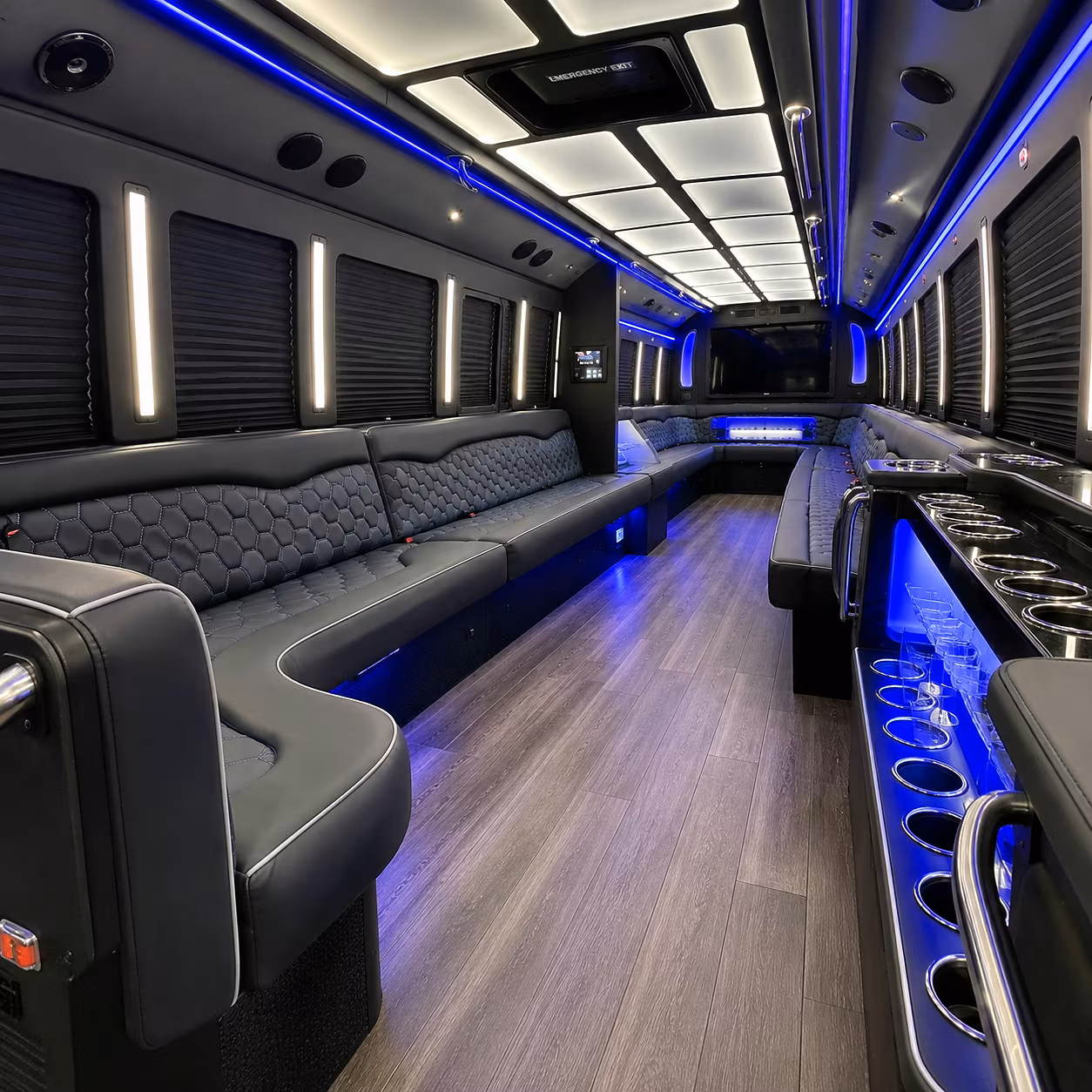 medford party bus rental interior
